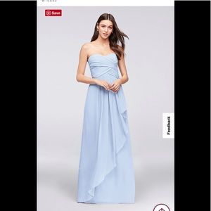 Icy Blue strapless bridesmaid dress *has been altered